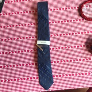 Calvin Klein Tie With Tie Clasp